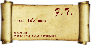 Frei Tímea névjegykártya