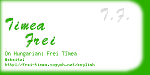 timea frei business card